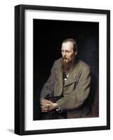 Portrait of the Writer Fyodor Dostoyevsky-Vasily Perov-Framed Giclee Print