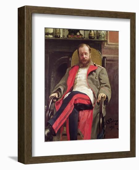 Portrait of the Writer Leo Tolstoy, 1887-Ilya Efimovich Repin-Framed Giclee Print