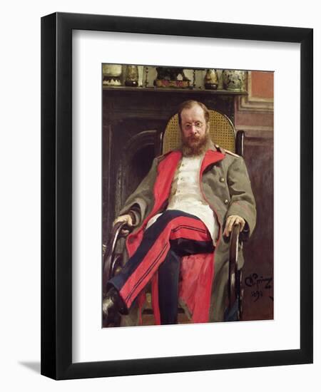 Portrait of the Writer Leo Tolstoy, 1887-Ilya Efimovich Repin-Framed Giclee Print