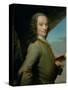 Portrait of the Young Voltaire (1694-1778)-null-Stretched Canvas