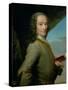 Portrait of the Young Voltaire (1694-1778)-null-Stretched Canvas