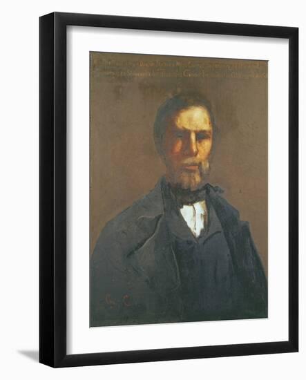 Portrait of Theodore Cuenot, 1847-Gustave Courbet-Framed Giclee Print