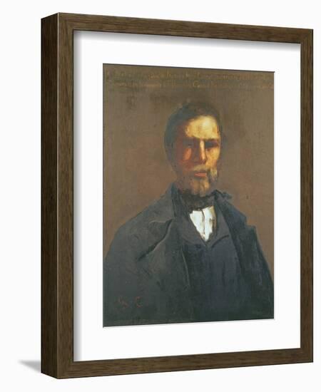 Portrait of Theodore Cuenot, 1847-Gustave Courbet-Framed Giclee Print