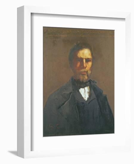 Portrait of Theodore Cuenot, 1847-Gustave Courbet-Framed Giclee Print