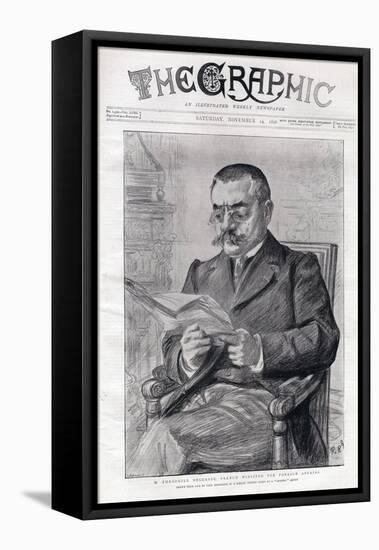 Portrait of Theophile Delcasse (1852-1923), French politician and minister for foreign affairs-Charles Paul Renouard-Framed Stretched Canvas