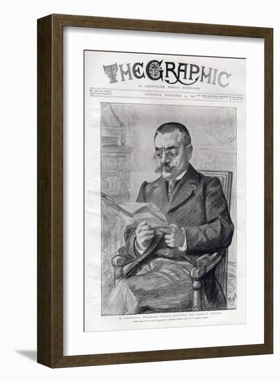 Portrait of Theophile Delcasse (1852-1923), French politician and minister for foreign affairs-Charles Paul Renouard-Framed Giclee Print