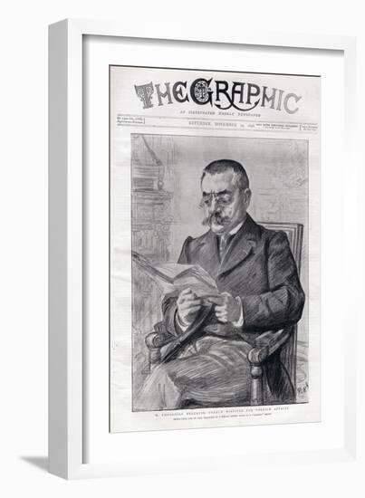 Portrait of Theophile Delcasse (1852-1923), French politician and minister for foreign affairs-Charles Paul Renouard-Framed Giclee Print