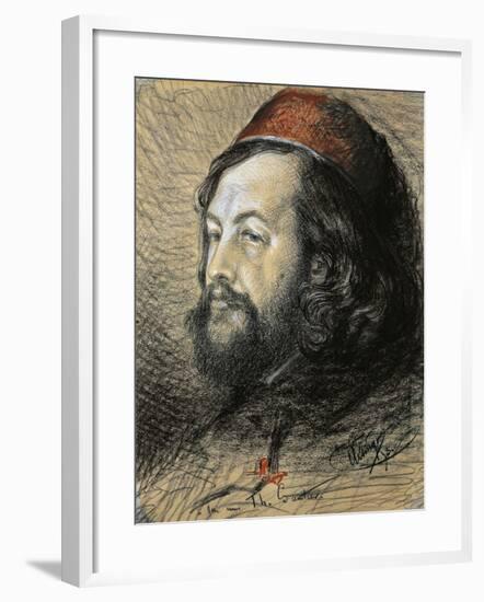 Portrait of Theophile Gautier-null-Framed Giclee Print