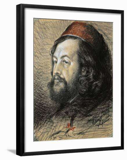 Portrait of Theophile Gautier-null-Framed Giclee Print