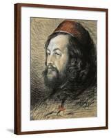 Portrait of Theophile Gautier-null-Framed Giclee Print