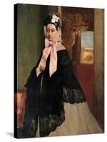 Portrait of Therse De Gas, The Artists Sister-Edgar Degas-Stretched Canvas