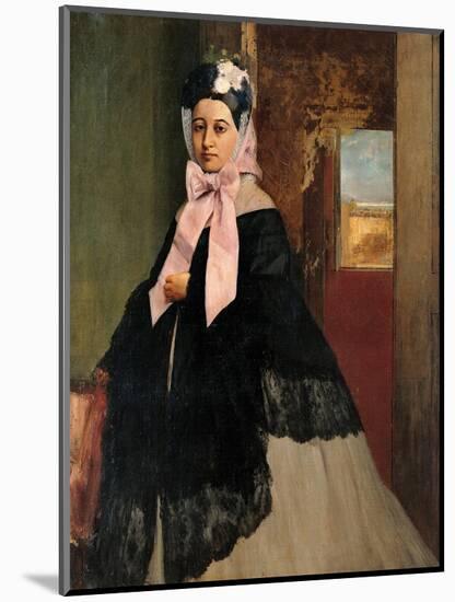 Portrait of Therse De Gas, The Artists Sister-Edgar Degas-Mounted Art Print