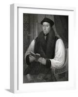 Portrait of Thomas Cranmer (1489-1556) from 'Lodge's British Portraits', 1823-Gerlach Flicke-Framed Giclee Print