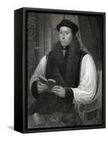 Portrait of Thomas Cranmer (1489-1556) from 'Lodge's British Portraits', 1823-Gerlach Flicke-Framed Stretched Canvas