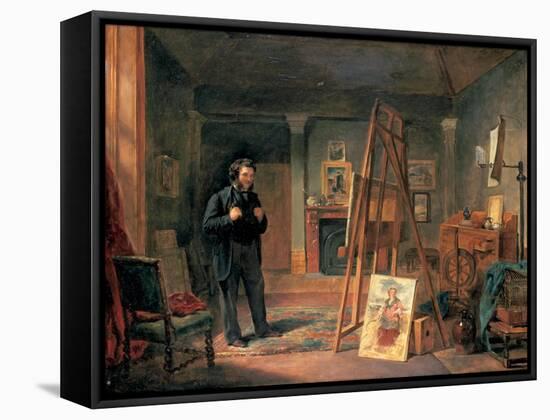 Portrait of Thomas Faed in His Studio, 19th Century-John Ballantyne-Framed Stretched Canvas