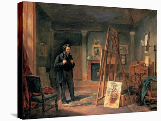 Portrait of Thomas Faed in His Studio, 19th Century-John Ballantyne-Stretched Canvas