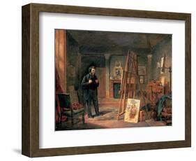 Portrait of Thomas Faed in His Studio, 19th Century-John Ballantyne-Framed Giclee Print