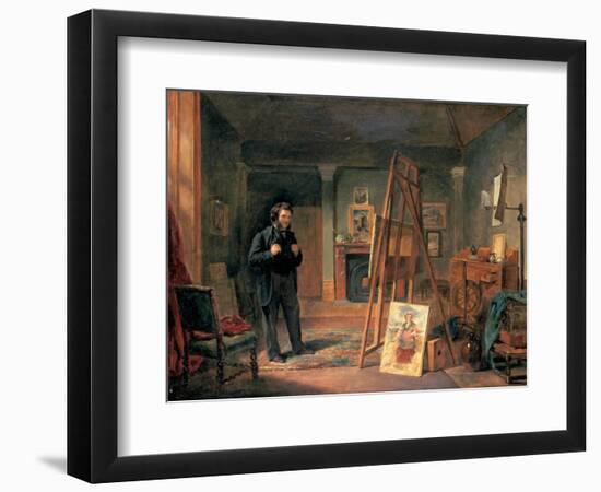 Portrait of Thomas Faed in His Studio, 19th Century-John Ballantyne-Framed Giclee Print