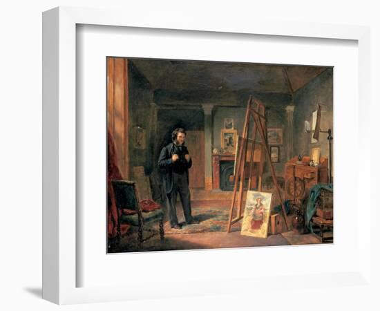 Portrait of Thomas Faed in His Studio, 19th Century-John Ballantyne-Framed Giclee Print