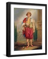 Portrait of Thomas Hope in Turkish Costume (After William Beeche), Early 19th C-Henry Bone-Framed Giclee Print