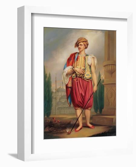 Portrait of Thomas Hope in Turkish Costume (After William Beeche), Early 19th C-Henry Bone-Framed Giclee Print