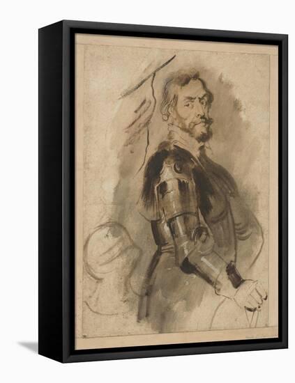Portrait of Thomas Howard, Earl of Arundel, C.1629-30 (Ink with Wash on Paper)-Peter Paul Rubens-Framed Stretched Canvas