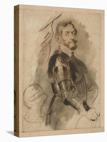 Portrait of Thomas Howard, Earl of Arundel, C.1629-30 (Ink with Wash on Paper)-Peter Paul Rubens-Stretched Canvas