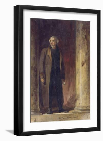 Portrait of Thomas Jefferson, 1822 (Watercolour, Gouache and Pencil on Paper)-Thomas Sully-Framed Giclee Print