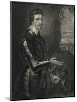 Portrait of Thomas Wentworth (1593-1641) 1st Earl of Strafford, from 'Lodge's British Portraits',…-null-Mounted Giclee Print