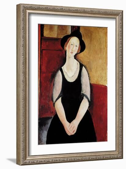 Portrait of Thora Klinchlowstrom-Amedeo Modigliani-Framed Giclee Print