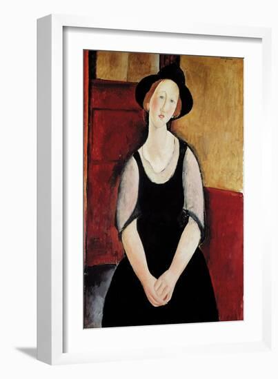 Portrait of Thora Klinchlowstrom-Amedeo Modigliani-Framed Giclee Print