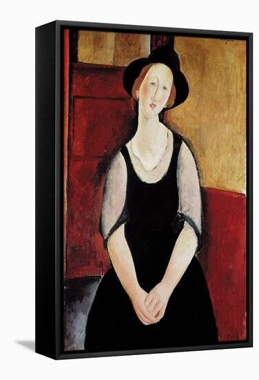 Portrait of Thora Klinchlowstrom-Amedeo Modigliani-Framed Stretched Canvas