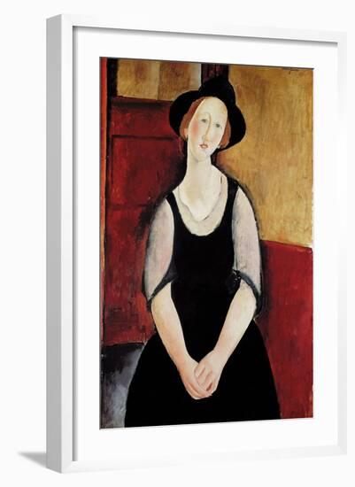 Portrait of Thora Klinchlowstrom-Amedeo Modigliani-Framed Giclee Print