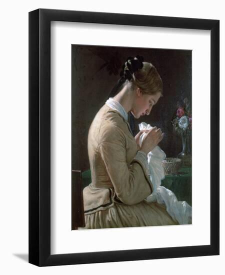 Portrait of Thora Maria Borch, C1830-1873-Wilhelm Marstrand-Framed Premium Giclee Print