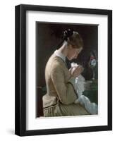 Portrait of Thora Maria Borch, C1830-1873-Wilhelm Marstrand-Framed Giclee Print