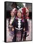Portrait of Three Akha Hill Tribe Women in Traditional Dress, Thailand-Gavin Hellier-Framed Stretched Canvas