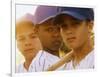 Portrait of Three Boys in Full Baseball Uniforms-null-Framed Photographic Print