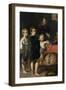 Portrait of Three Children and a Man-Thomas de Keyser-Framed Art Print