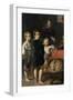 Portrait of Three Children and a Man-Thomas de Keyser-Framed Art Print