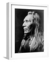 Portrait of Three Eagles, a Nez Perce Indian, C.1910 (B/W Photo)-Edward Sheriff Curtis-Framed Giclee Print