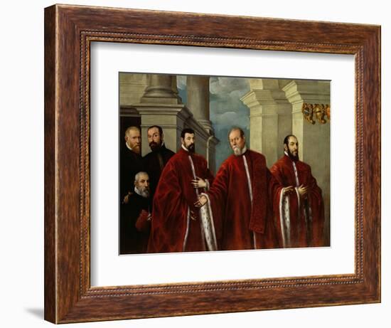 Portrait of Three Lawyers and Three Notaries, 1623-Domenico Robusti Tintoretto-Framed Giclee Print