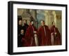 Portrait of Three Lawyers and Three Notaries, 1623-Domenico Robusti Tintoretto-Framed Giclee Print