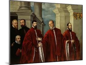 Portrait of Three Lawyers and Three Notaries, 1623-Domenico Robusti Tintoretto-Mounted Giclee Print