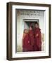 Portrait of Three Tibetan Buddhist Monks, Tashi Jong Monastery, Tibet, China-Simon Westcott-Framed Photographic Print