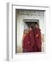 Portrait of Three Tibetan Buddhist Monks, Tashi Jong Monastery, Tibet, China-Simon Westcott-Framed Photographic Print