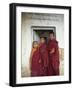 Portrait of Three Tibetan Buddhist Monks, Tashi Jong Monastery, Tibet, China-Simon Westcott-Framed Photographic Print