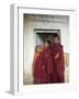 Portrait of Three Tibetan Buddhist Monks, Tashi Jong Monastery, Tibet, China-Simon Westcott-Framed Photographic Print