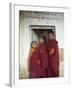 Portrait of Three Tibetan Buddhist Monks, Tashi Jong Monastery, Tibet, China-Simon Westcott-Framed Photographic Print