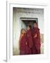 Portrait of Three Tibetan Buddhist Monks, Tashi Jong Monastery, Tibet, China-Simon Westcott-Framed Photographic Print