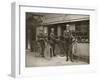 Portrait of Three Young Men with Bicycles Outside a Train Station, Kent, UK, C.1920-null-Framed Photographic Print